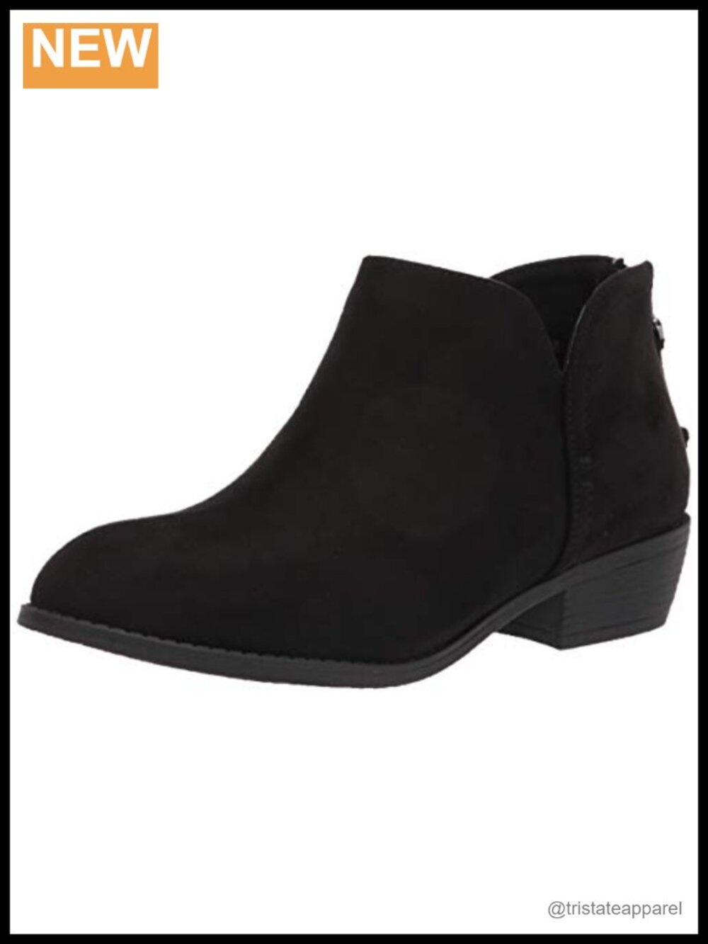 Journee Collection Livvy Faux Suede Ankle Bootie Block Heel